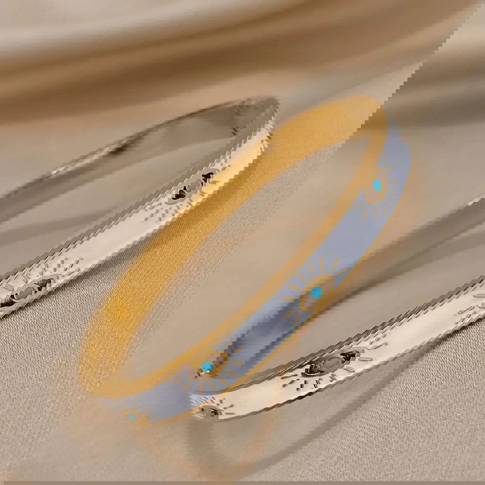 Enamel & Gold All-Seeing Eye Bracelet