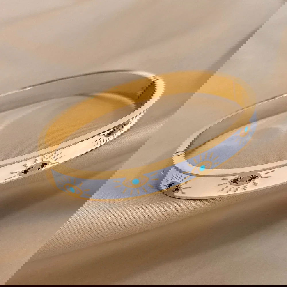 Enamel & Gold All-Seeing Eye Bracelet