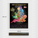 England Football Stadium Scratch Off Map