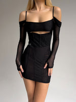 EROTICA Black Mesh Mini Dress