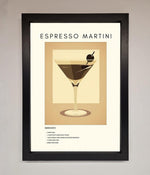 Espresso Martini Cocktail Framed Print Black