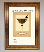 Espresso Martini Cocktail Framed Print Bronze