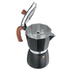 European Style Italian Mocha Coffee Pot - Aluminum, Long Handle, Multiple Colours