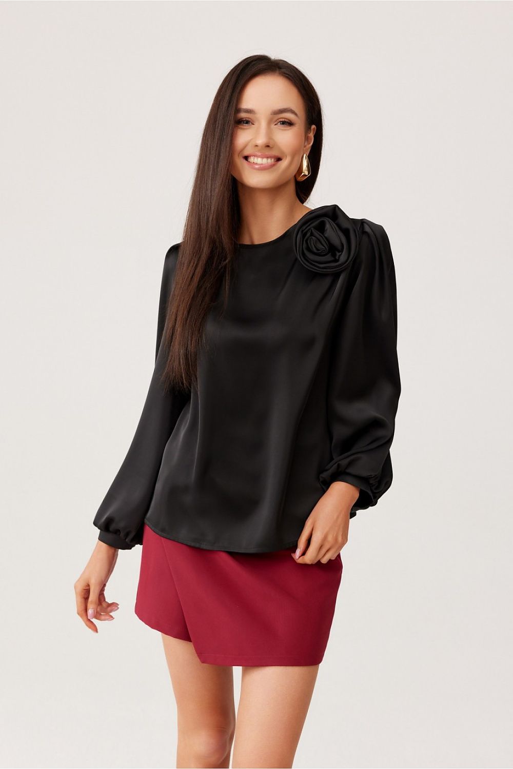 Evelyn Satin Blouse | Roco Fashion