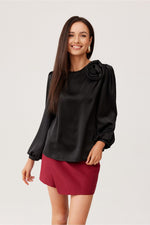 Evelyn Satin Blouse | Roco Fashion