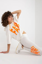 Ex Moda FAME Slogan Sweatshirt and Leggings Set