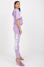 Ex Moda FAME Slogan Sweatshirt and Leggings Set