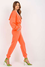 Ex Moda Loungewear Set with Hooded Sweatshirt and Long Pants