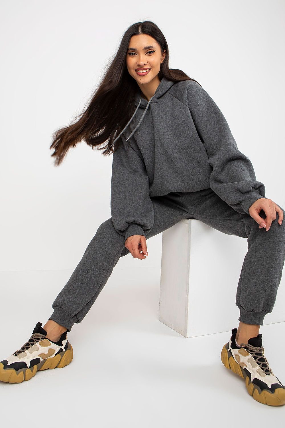 Ex Moda Loungewear Set with Hooded Sweatshirt and Pants