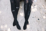 Zohara "East West" Black Tights
