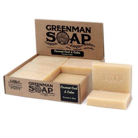 Coconut Cool & Calm Lime Greenman Soap Slice 100g