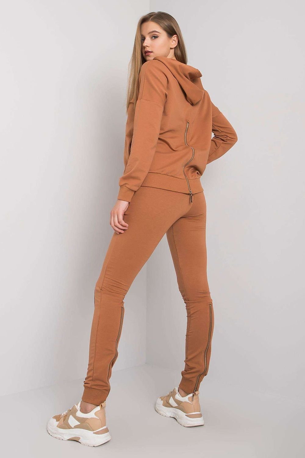 Fitted Back Zip Hooded Loungewear Set | Fancy