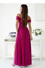 With You Fitted Waist Shimmer Occasion Long Dress