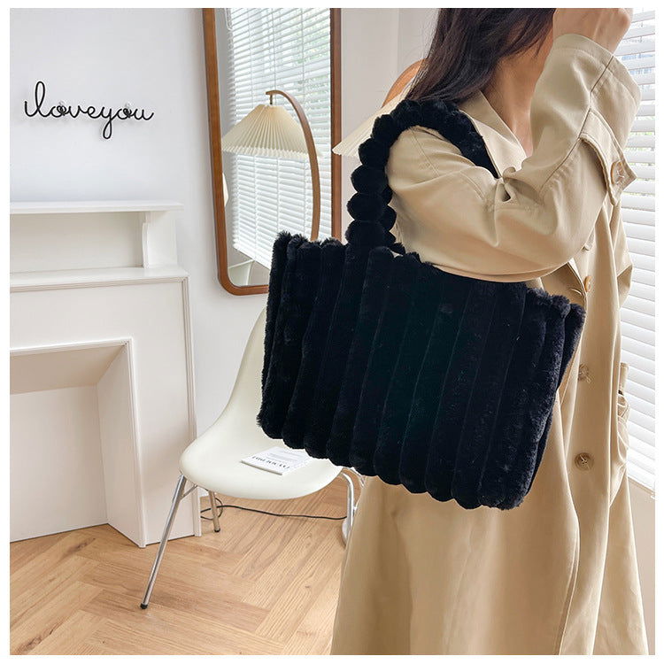 Fluffy Faux Fur Plush Bag | Small & Large | 5 Colours