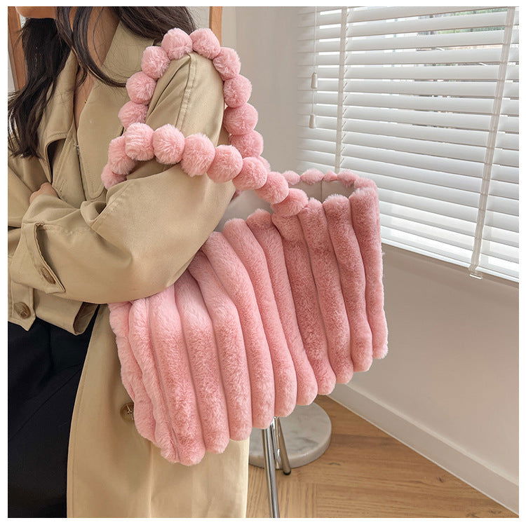 Fluffy Faux Fur Plush Bag | Small & Large | 5 Colours