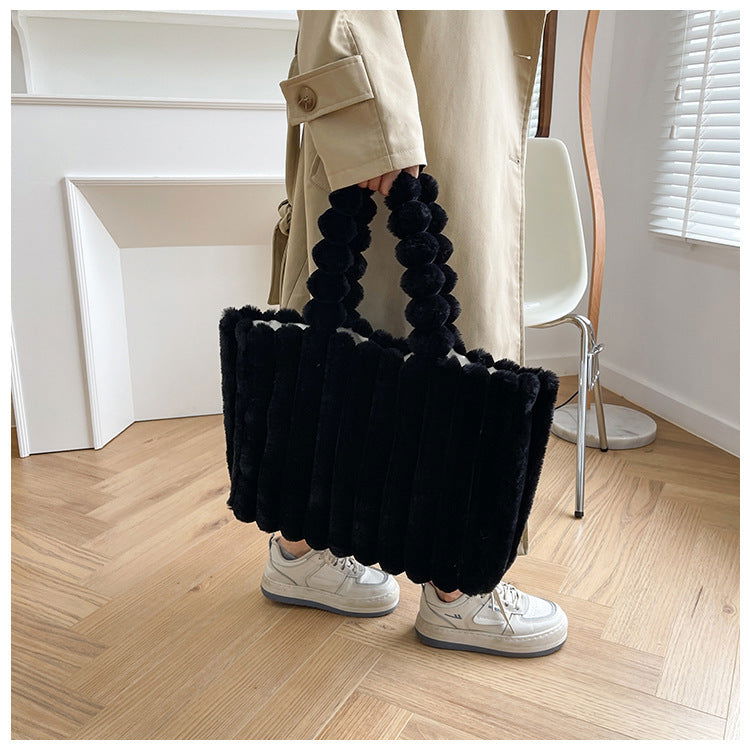 Fluffy Faux Fur Plush Bag | Small & Large | 5 Colours