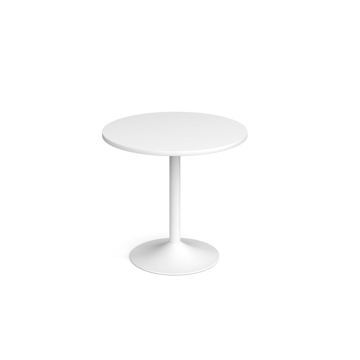 Genoa circular dining table with trumpet base white trumpet base White