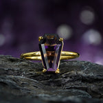 Gemstone Coffin Ring Amethyst 6