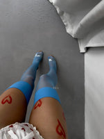GLAM Blue Luminous Stockings One Size