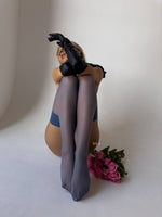 GLAM Navy Stockings One Size