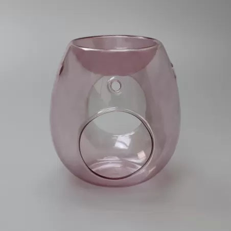 Luxury Glass Wax Melt Burner (Clear Pink) - ScentiMelti Wax Melts