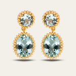 Dainty London Gold Sky Blue Topaz Aurelia Earrings