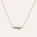 Dainty London Gold Cluster Gemstone Necklace - Elara
