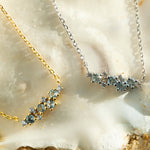 Dainty London Gold Cluster Gemstone Necklace - Elara