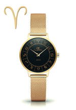 Gold Horoscope Astrology Watch - The Constellation Collection Aries