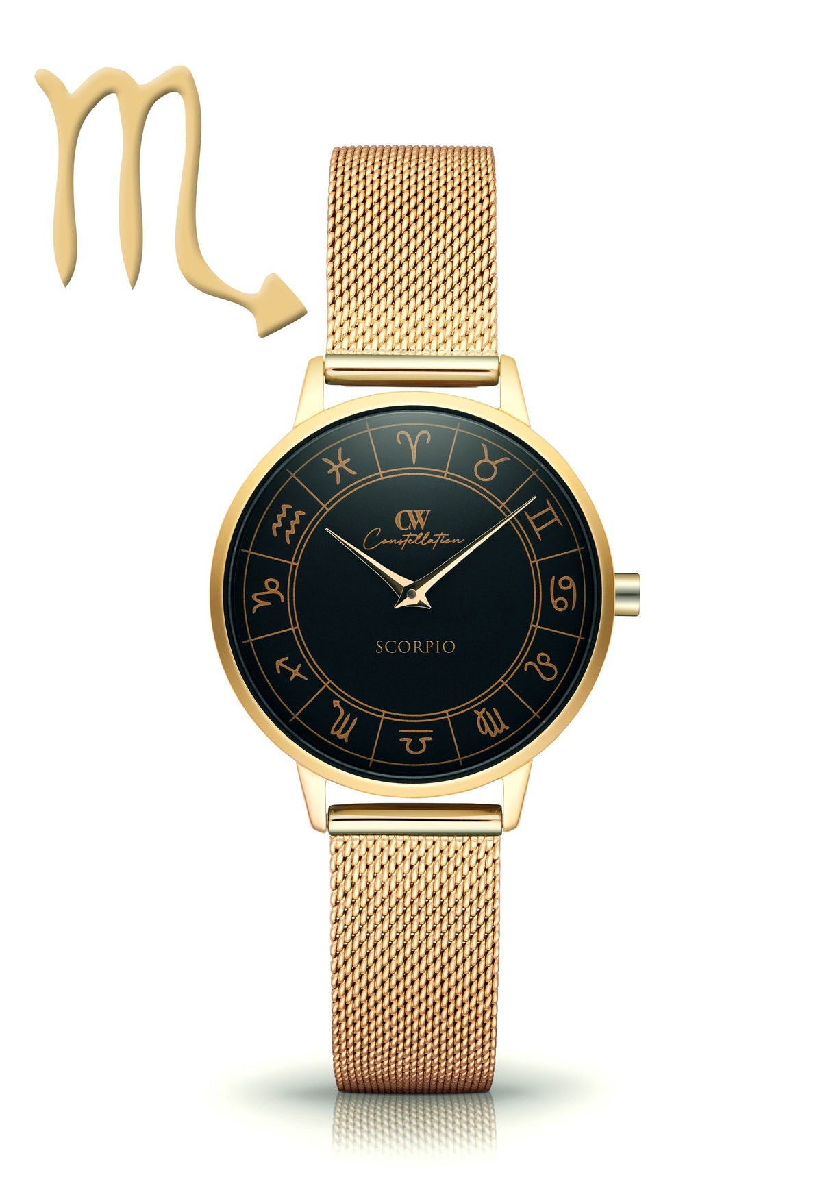 Gold Horoscope Astrology Watch - The Constellation Collection Scorpio