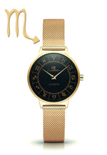 Gold Horoscope Astrology Watch - The Constellation Collection Scorpio