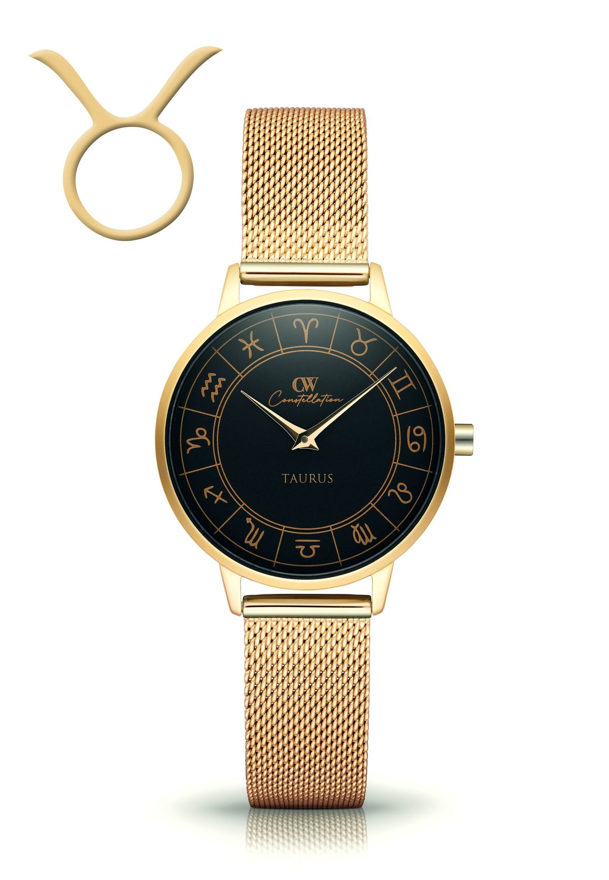 Gold Horoscope Astrology Watch - The Constellation Collection Taurus