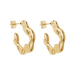 Gold Lava Hoops