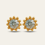 Dainty London Gold Sky Blue Topaz Astrid Studs