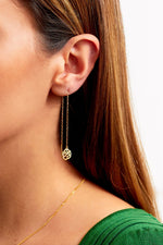 Gold Thread Through Earrings