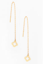 Gold Thread Through Earrings