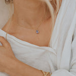 Dainty London Gold Vermeil Blue Topaz Necklace - Aurelia