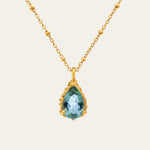 Dainty London Gold Vermeil Blue Topaz Necklace - Aurelia