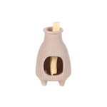 Greige Ribbed Palo Santo Burner