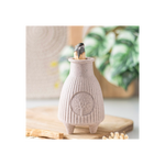 Greige Ribbed Palo Santo Burner