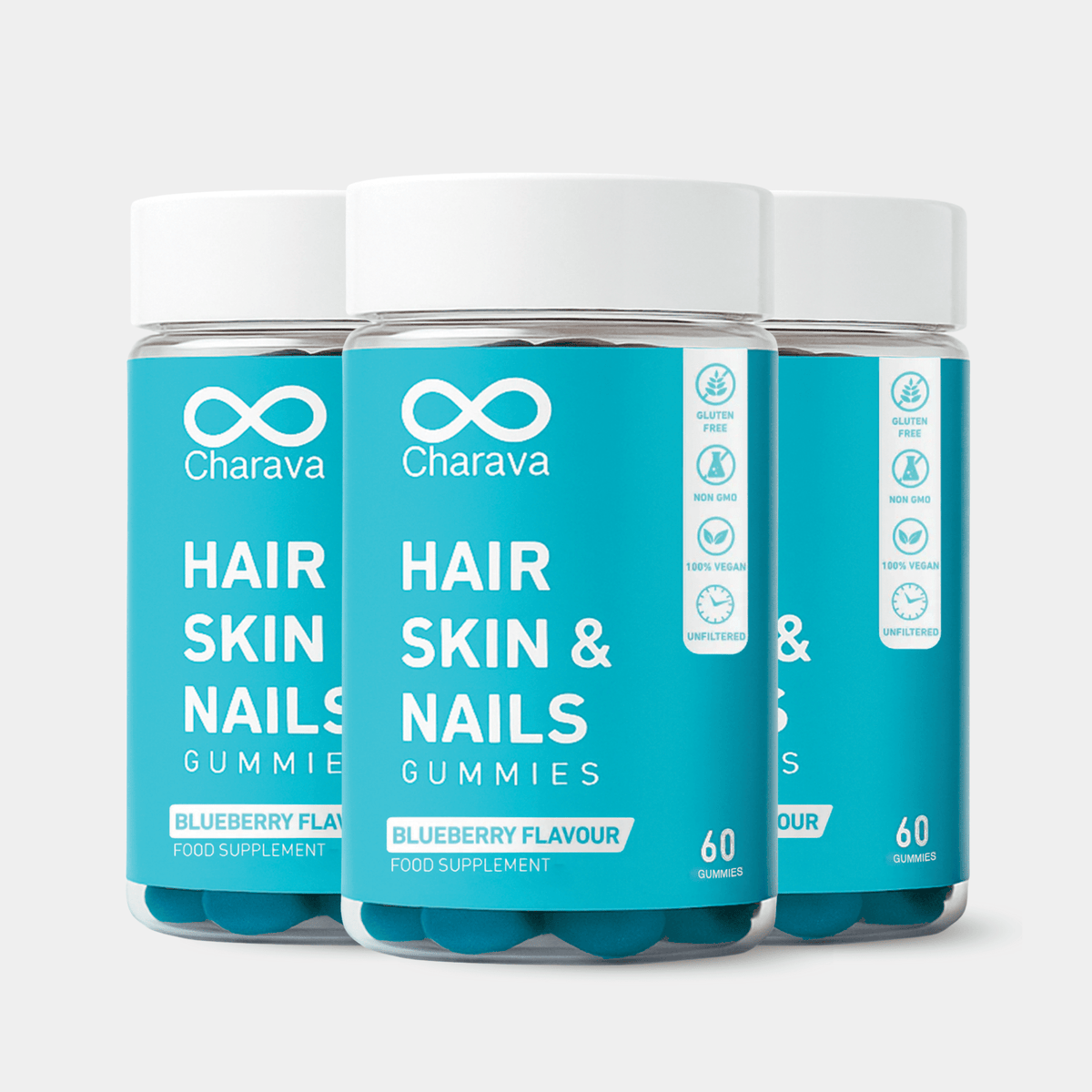 Charvara Hair, Skin & Nails Gummies 90 Days