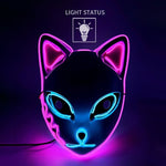 Halloween LED Cat Mask Light Pink Blue