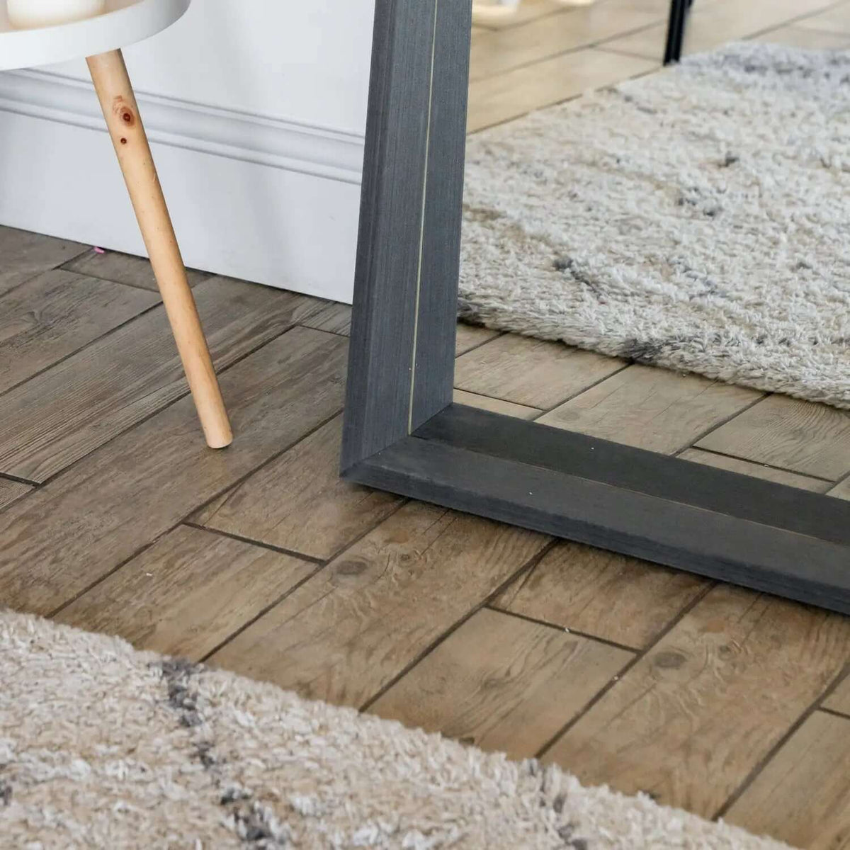 Hanaka- Full Length Black Oak Rectangle Mirror - 200cm x 100cm