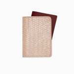 Handwoven Passport Holder, Dusty Pink: Herringbone Cover