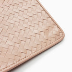 Handwoven Passport Holder, Dusty Pink: Herringbone Cover