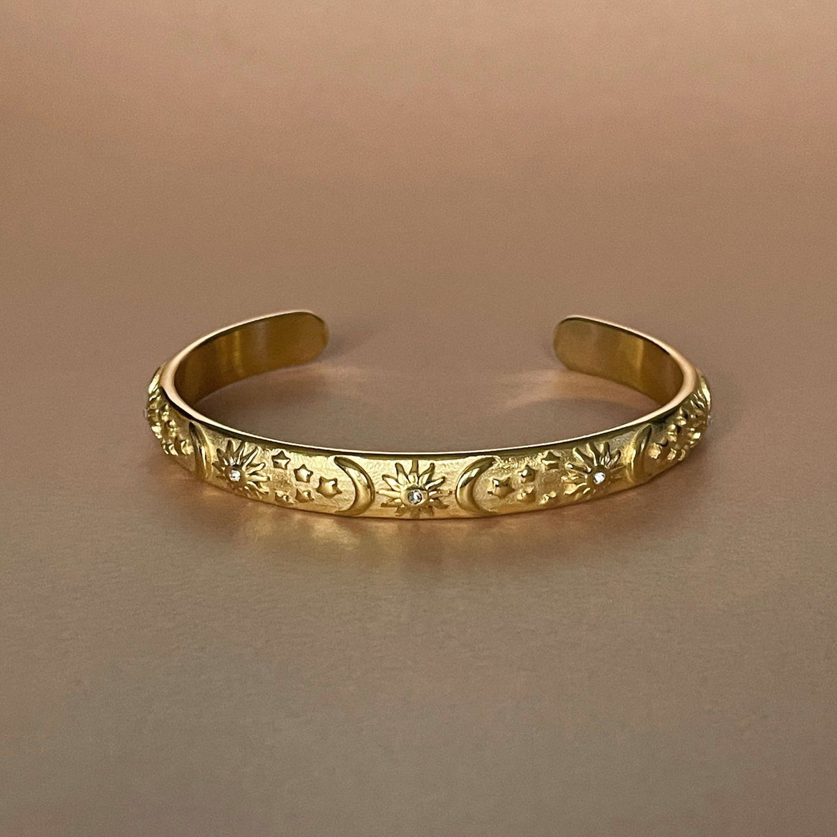 Helia Luxe 18k Gold Plated Celestial Bangle