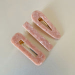 Hema Blush Swirl Hair Clip Set
