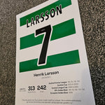 Henrik Larsson Celtic Legend Stats Print