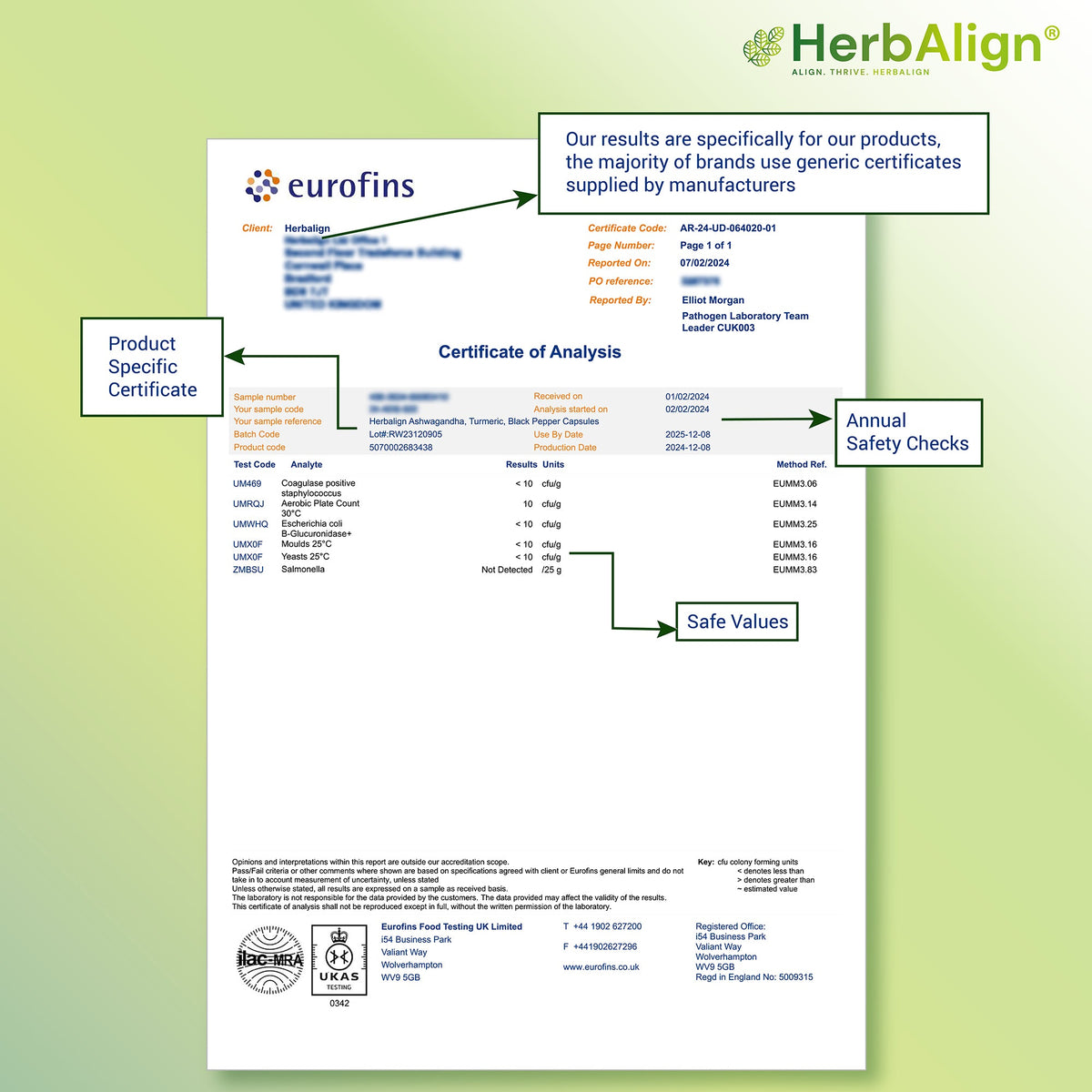 Herbalign Ashwagandha, Black Pepper & Turmeric Capsules – Natural Stress Relief, Energy Boost & Anti-Inflammatory Support