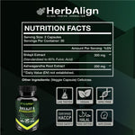 Herbalign Organic Ashwagandha & Shilajit - Natural Pure Raw Caps UK Lab tested